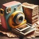 "Instantánea da nova câmera Kodak com papel biodegradável, destacando inovação sustentável em fotografia"
